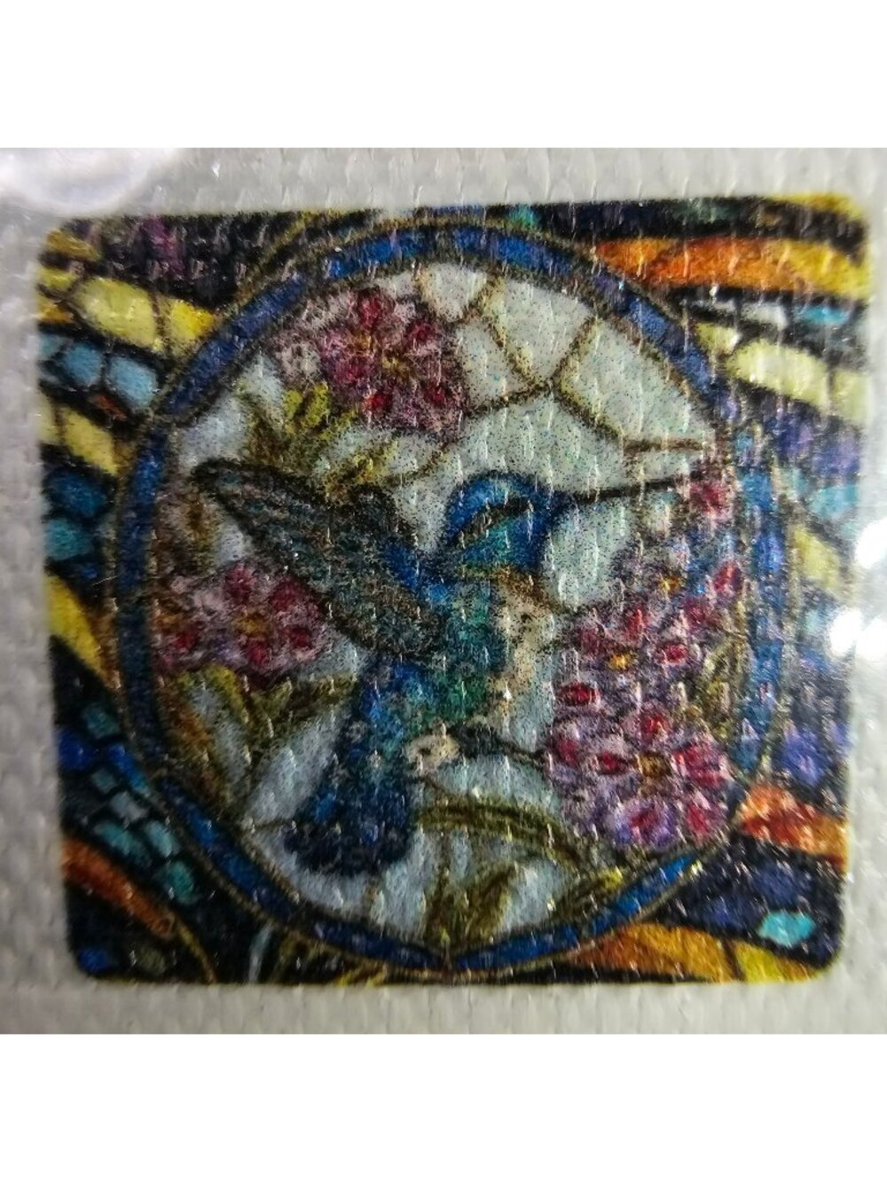 Hummingbird Stained Glass Diamond Painting Kit w/ Tools 8x8" DIY Art Craft #U103